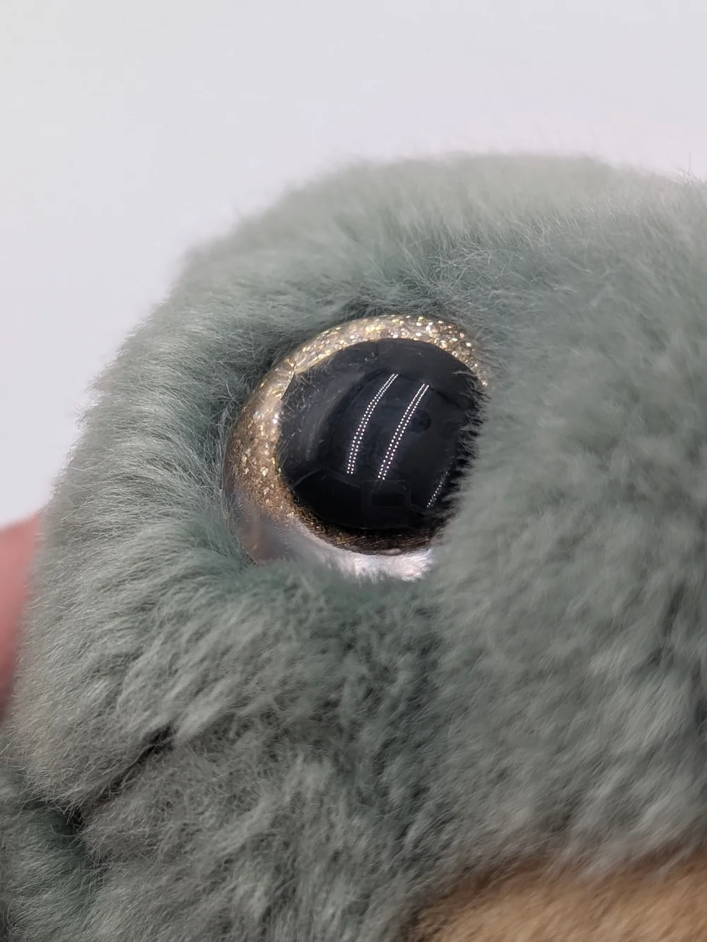 Plush Dino Stuffed Animal in Sage Green and Tan